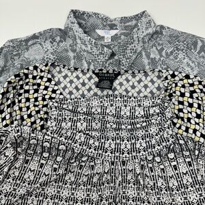 Women's Lot of 3 Dress Tops Stretchy‎ Patterned Size XL
